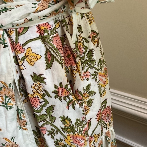 Sue Sartor Cottagecore Hamilton Kaftan Floral Sherbet Triple Tiered Dress Size S - Picture 5 of 10